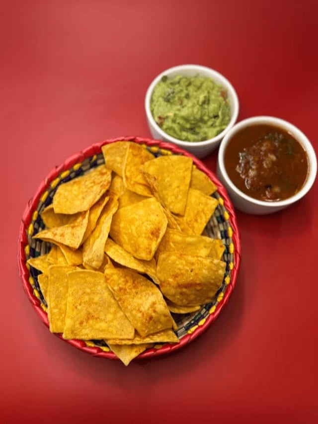 Chips, Guacamole and Salsa.